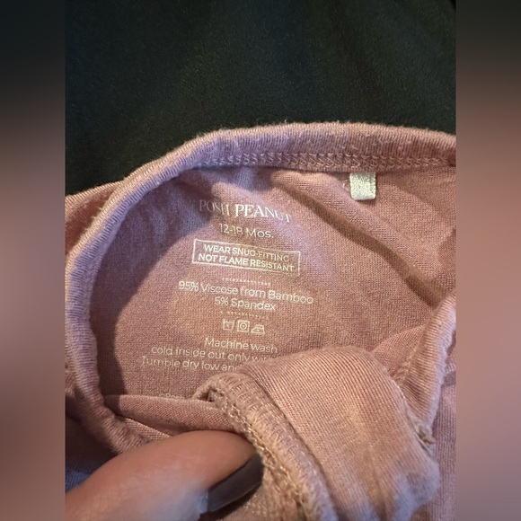 Posh Peanut Footie Ruffled Zippered One Piece Dusty Rose Size 12-18 Months - Picture 4 of 5